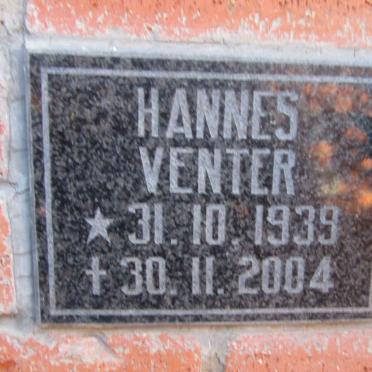 VENTER Hannes 1939-2004