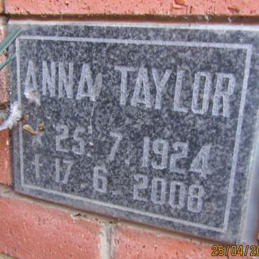 TAYLOR Anna 1924-2008