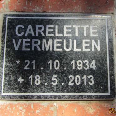 VERMEULEN Carelette 1934-2013