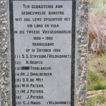 1. In Memory of Burgers of Second BOER WAR 1899-1902