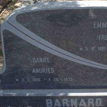 BARNARD Daniel Andries 1885-1970 &amp; Emmerentia Fredrika 1885-1976