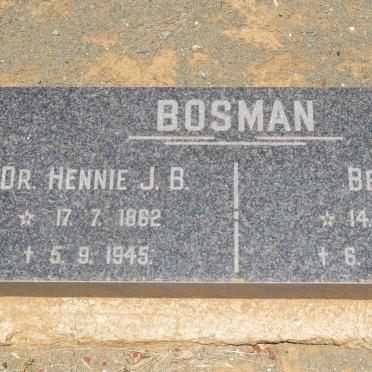 BOSMAN Hennie J.B. 1862-1945 &amp; Bets 1871-1946