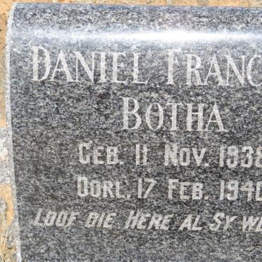 BOTHA Daniel Francois 1938-1940