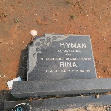 HYMAN Rina 1947-1987
