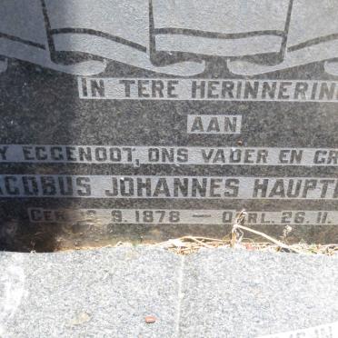 HAUPTFLEISCH Jacobus Johannes 1878-1962