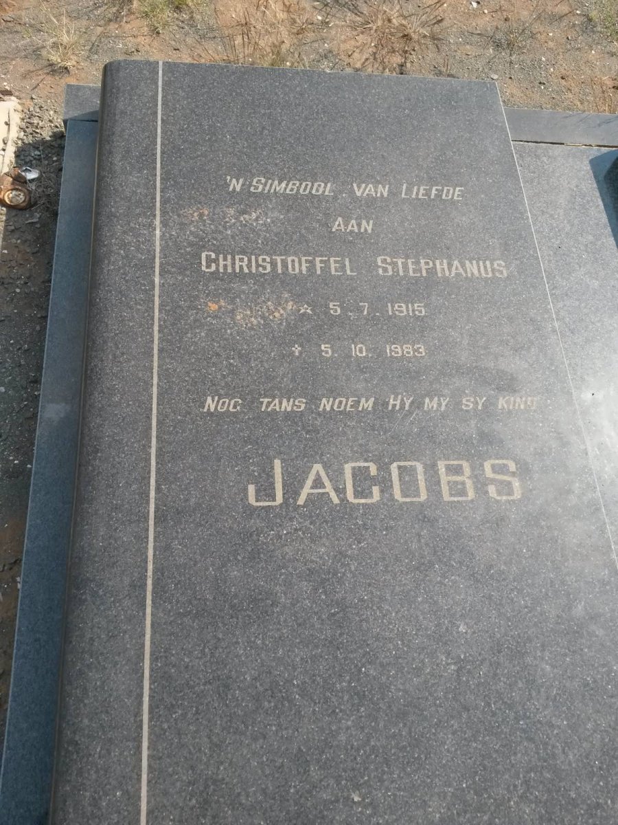 JACOBS Christoffel Stephanus 1915-1983