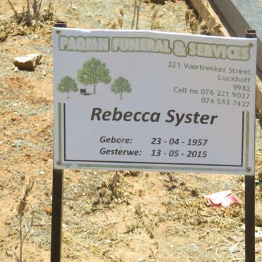 SYSTER Rebecca 1957-2015