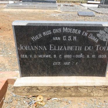 TOIT Johanna Elizabeth, du nee V.D. MERWE 1880-1959