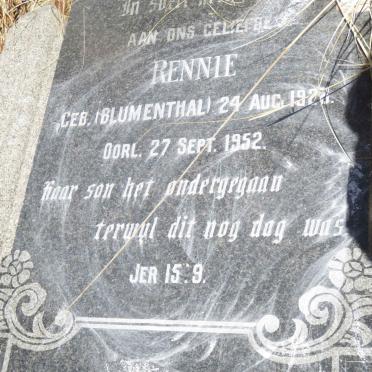 TESSENDORF Rennie nee BLUMENTHAL 1926-1952