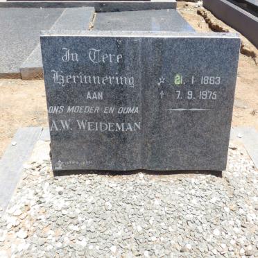 WEIDEMAN A.W. 1883-1975