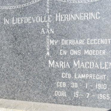 ? Maria Magdalena nee LAMPRECHT 1910-1965