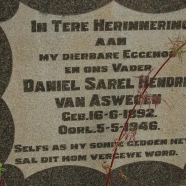 ASWEGEN Daniel Sarel Hendrik, van 1892-1946