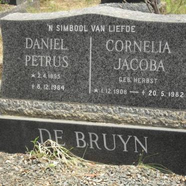 BRUYN Daniel Petrus, de 1895-1984 &amp; Cornelia Jacoba HERBST 1908-1982