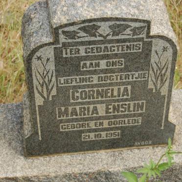 ENSLIN Cornelia Maria 1951-1951