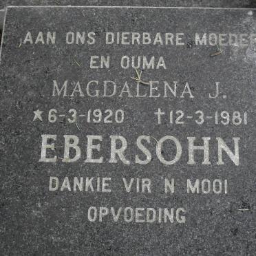 EBERSOHN Magdalena J. 1920-1981