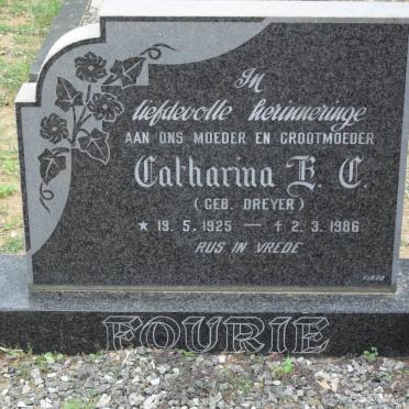 FOURIE Catharina E.C. nee DREYER 1925-1986