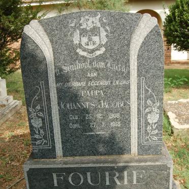 FOURIE Johannes Jacobus 1908-1955