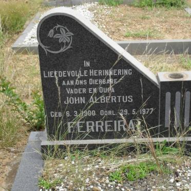 FERREIRA John Albertus 1900-1977