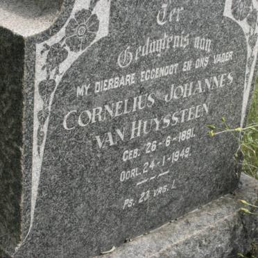 HUYSSTEEN Cornelius Johannes, van 1891-1949