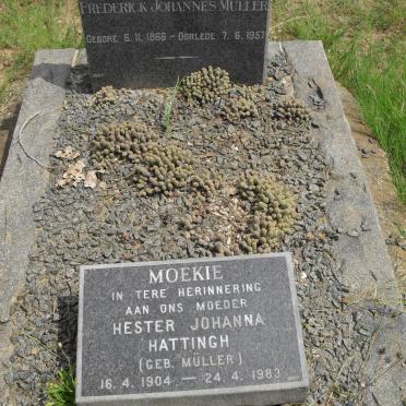 MULLER Frederick Johannes 1866-1957 :: HATTINGH Hester Johanna nee MüLLER 1904-1983