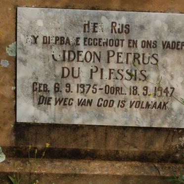 PLESSIS Gideon Petrus, du 1875-1947