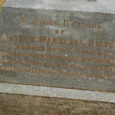 PORTER Andrew Marshall 1874-1900