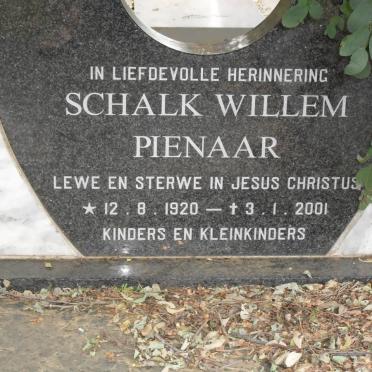 PIENAAR Schalk Willem 1920-2001