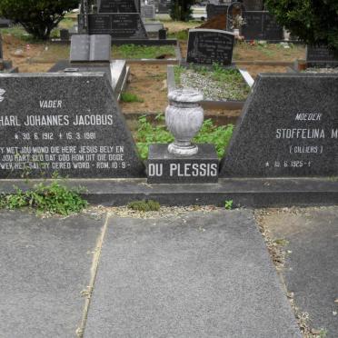 PLESSIS Charl Johannes Jacobus, du 1912-1981 &amp; Stoffelina M. CILLIERS 1925-