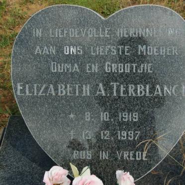 TERBLANCHE Elizabeth A. 1919-1997