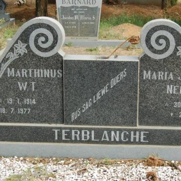 TERBLANCHE Marthinus W.T.1914-1977 &amp; Maria J.C. NEL 1919-1975