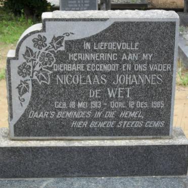 WET Nicolaas Johannes, de 1913-1965