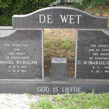 WET Daniel Rudolph, de 1912-1994 &amp; C.M. PIETERS 1919-1985