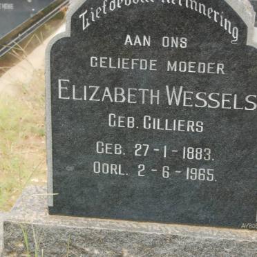WESSELS Elizabeth nee CILLIERS 1883-1965