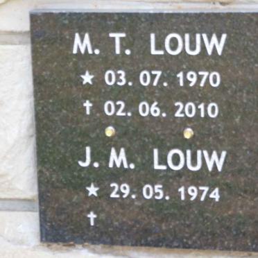 LOUW M.T. 1970-2010 &amp; J.M. 1974-