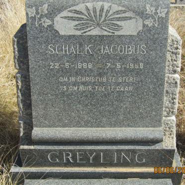 GREYLING Schalk Jacobus 1889-1958