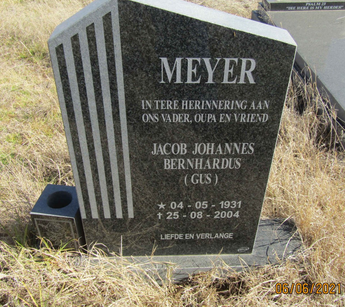 MEYER Jacob Johannes Bernhardus 1931-2004