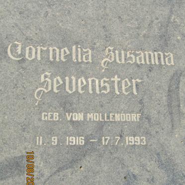 SEVENSTER Cornelia Susanna nee VON MOLLENDORF 1916-1993
