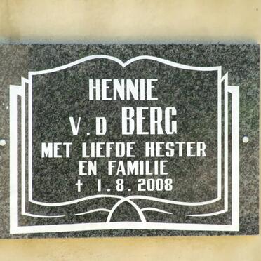 BERG Hennie, v.d. -2008