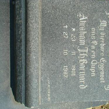 BARNARD Abraham J.H. 1901-1987