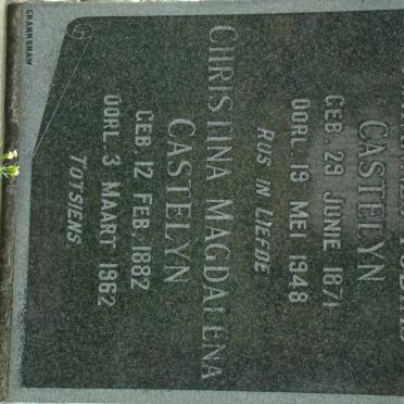 CASTELYN Johannes Tobias 1871-1948 &amp; Christina Magdalena 1882-1962
