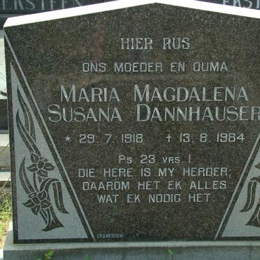 DANNHAUSER Maria Magdalena Susana 1918-1984