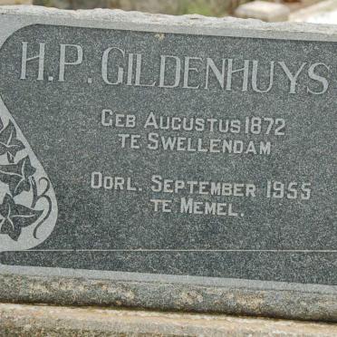 GILDENHUYS H.P. 1872-1955