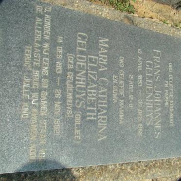 GELDENHUYS Maria Catharina nee GELDENHUYS 1913-1982