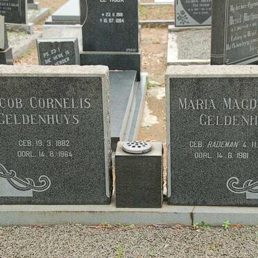 GELDENHUYS Jacob Cornelis 1882-1964 &amp; Maria Magdalena RADEMAN 1887-1981