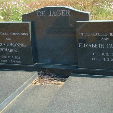 JAGER Petrus Johannes Schabort, de 1924-2004 &amp; Elizabeth Carolina 1927-2006