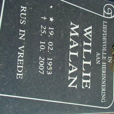 MALAN Willie 1953-2007