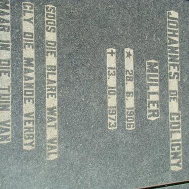 MULLER Johannes de Coligny 1906-1973