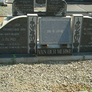 MERWE A.J., van der 1904-1973 &amp; E.A. 1920-1972