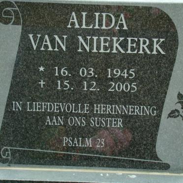 NIEKERK Alida, van 1945-2005