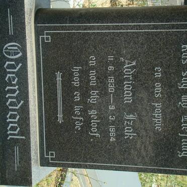 ODENDAAL Adriaan Izak 1930-1964